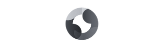 Abstract circular shape composed of interlocking dark and light gray segments.